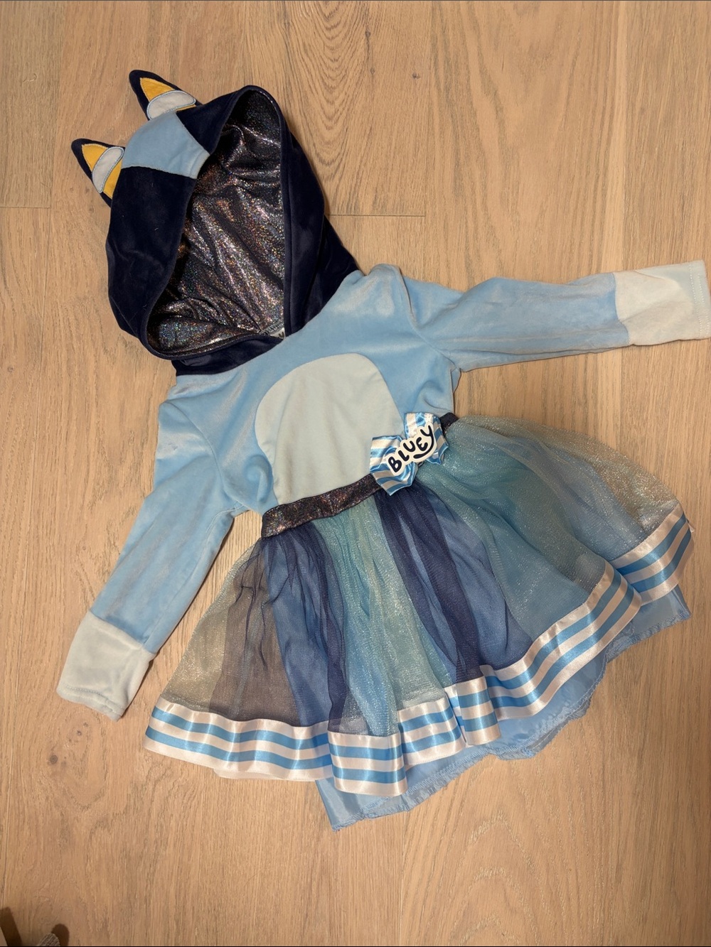 Blue Hooded Fox Tutu Kids Costume - Bluey